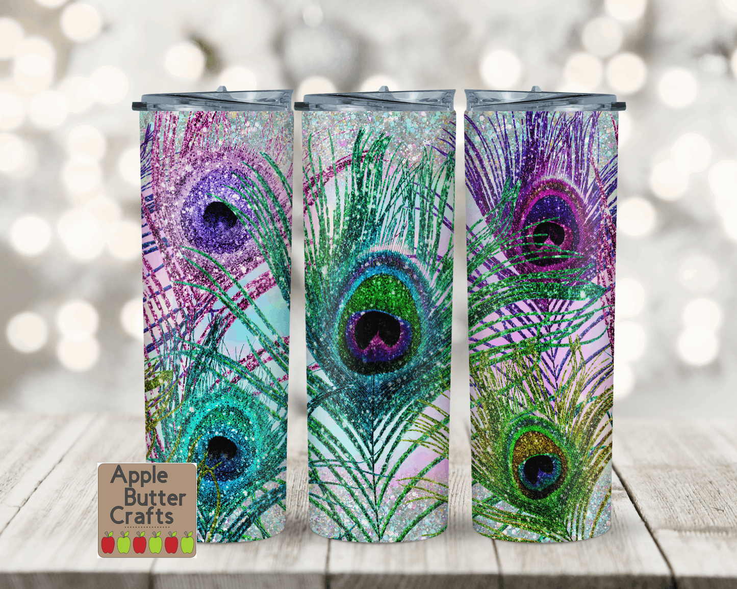 Peacock Feathers 20oz Tumbler
