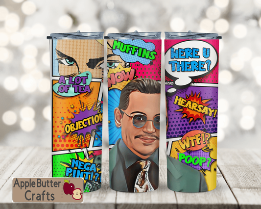 Johnny Depp Comic 20oz Tumbler